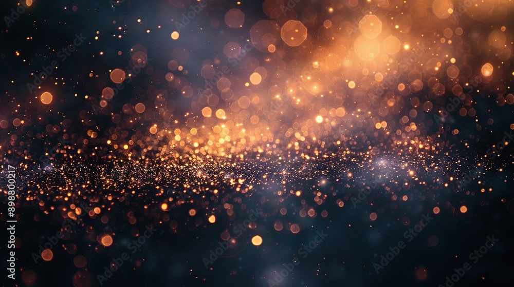 Poster a clear image with defined gold and blue lights on a distinct background is shown in the center of t