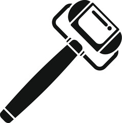 Electric hair clipper trimming hair style icon in glyph style