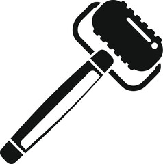 Electric razor cleaning brush removing hair icon in glyph style