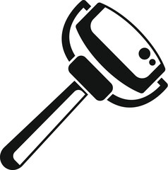 Metal detector searching for treasures icon in simple style on a white background