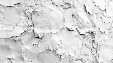 Detailed texture of cracked white wall in urban environment