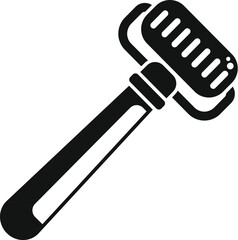 Black icon of a fabric shaver removing lint from clothing