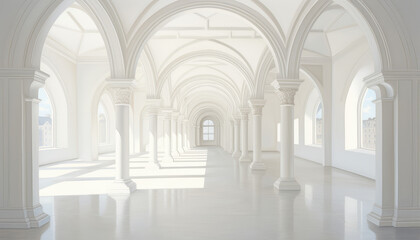 interior of the  baroque cathedral of the assumption of our person with many detailed arches
