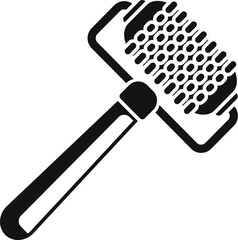 Black silhouette of a modern electric back scratcher with a long handle for reaching any itch