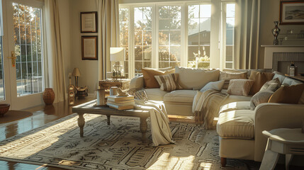 living room with fireplace