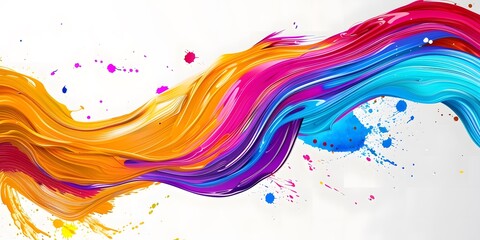 Fototapeta premium abstract splash background with ribbon and wave brush paint strokes