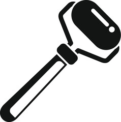 Black silhouette icon of a manual roller massager for face and body lifting, rejuvenating skin care tool