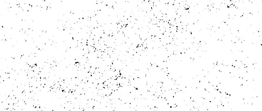Black and white gritty grunge texture. Grainy rugged overlay background. Distressed noise surface with dust, particles, speckles, specks. Rough scattered and sprayed texture backdrop. Vector