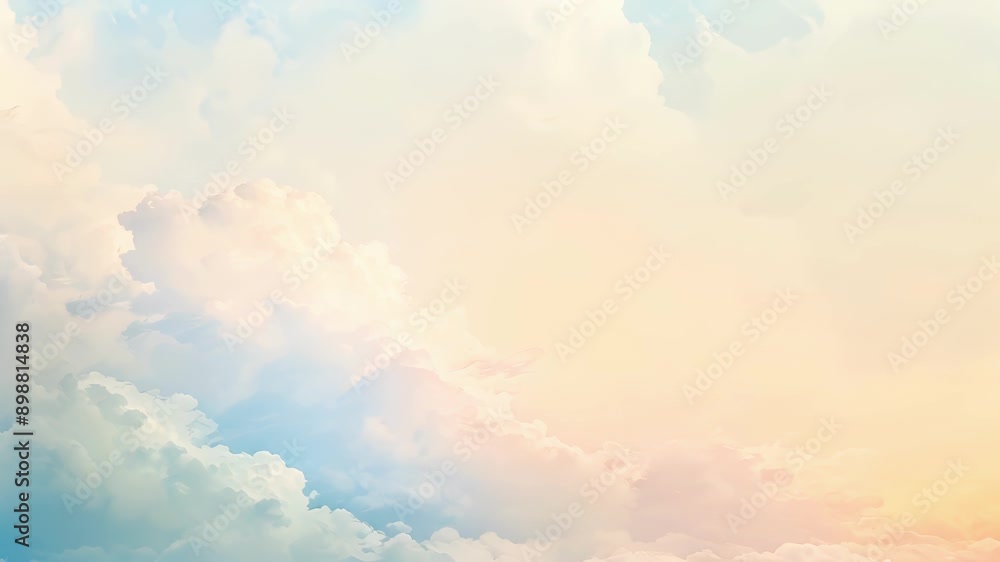 Poster like a gentle ray of light breaking through the clouds this design features a subtle gradient of pal