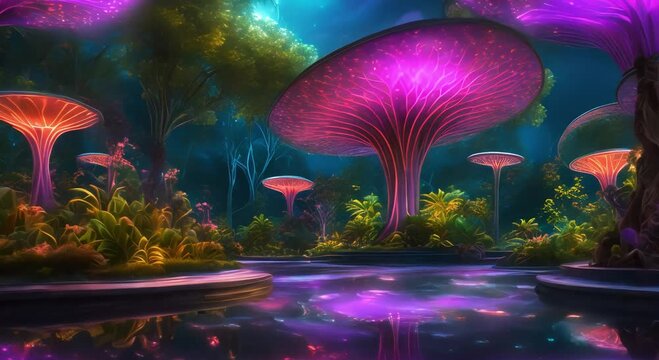 secret mushroom forest footage,4k,hd