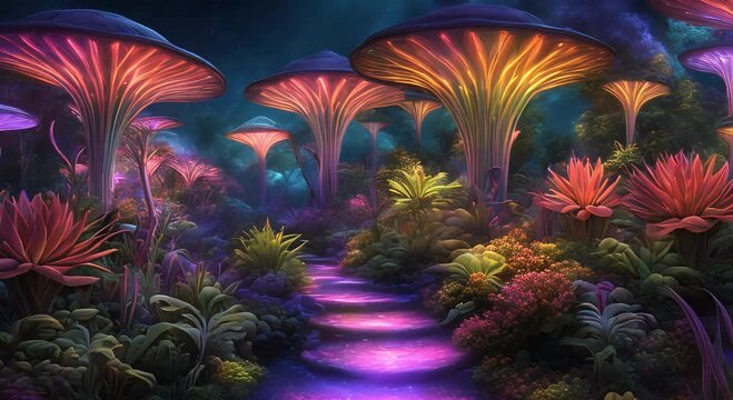 secret mushroom forest footage,4k,hd
