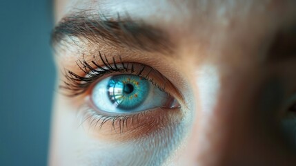 close up of a blue eye ai generated