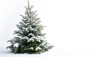 Fototapeta premium beautiful christmas tree isolated on a white background ، 