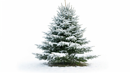beautiful christmas tree isolated on a white background ، 