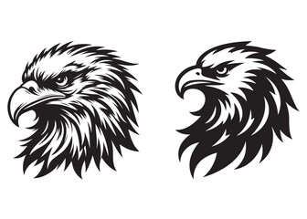 American eagle head silhouette vector illustration, Bald eagle silhouette vector illustration