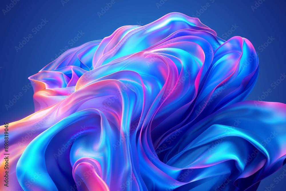 Poster abstract colorful wave pattern with fluid motion representing energy and creativity