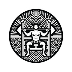 Obraz premium Bench press, weight lifting