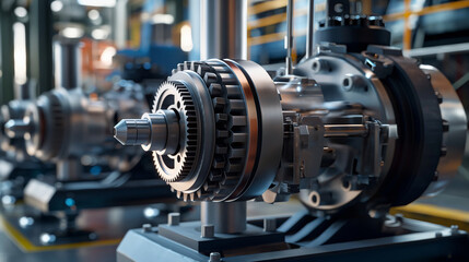 Fototapeta premium Ensure smooth and efficient power transfer with our high-quality industrial gears and drives.