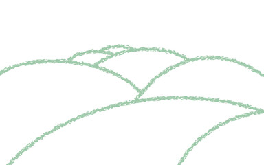 Abstract illustration of green hills isolated on white backgrounded Artwork