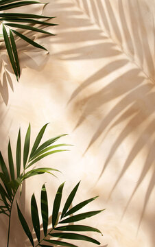 Palm tree on the sand backgraund