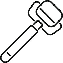 This simple icon design of a cheese slicer represents the concept of cutting cheese for cooking