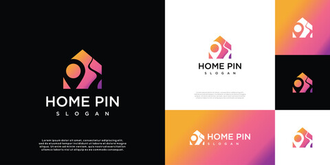 Real estate logo inspiration design template home location