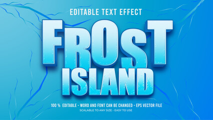 frost island editable text effect