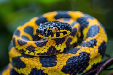 Obraz premium Dendrelaphis formosus snake on separate background
