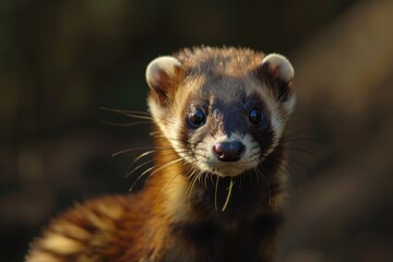 Domestic ferret is a tamed version of European common ferret