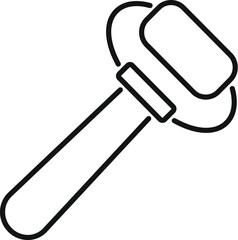 Line icon of an electric facial massager for a relaxing spa treatment