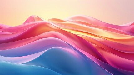 Naklejka premium Abstract Colorful Gradient 3d