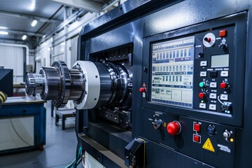 Precision CNC Machining Center Performing Complex Milling Operation on Metal Workpiece