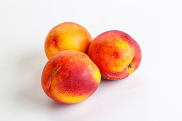 Ripe sweet juicy fresh red nectarines