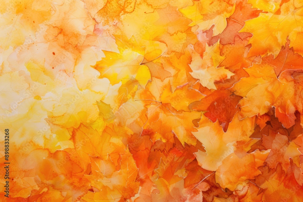 Poster a detailed view of a leaf painting with intricate details and colors
