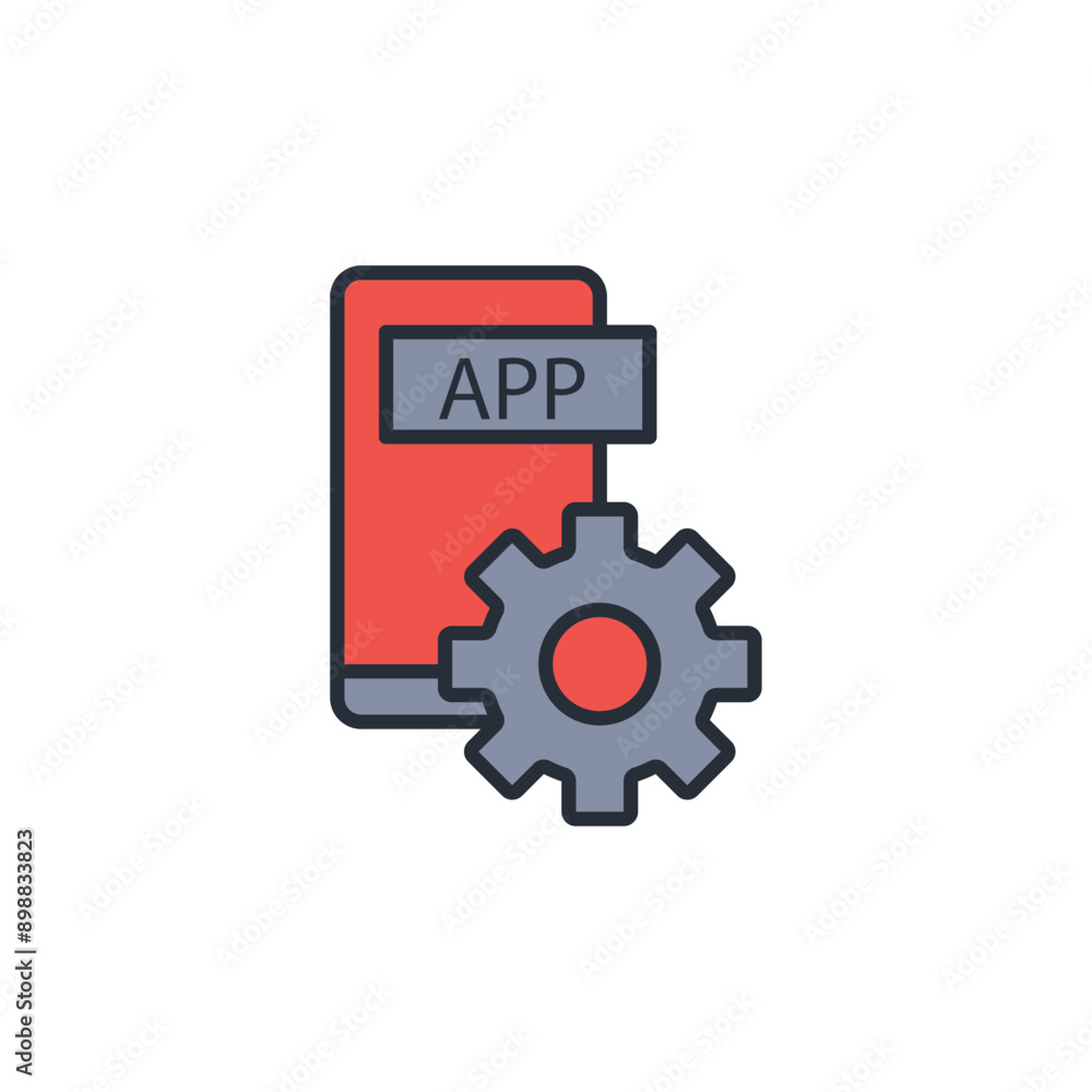 Poster application icon. vector.editable stroke.linear style sign for use web design,logo.symbol illustrati