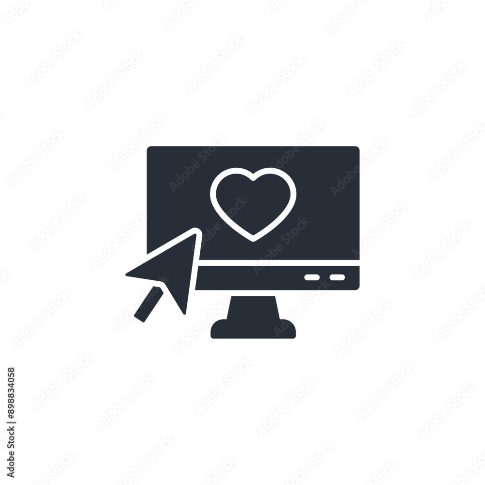 Poster Click Like icon. vector.Editable stroke.linear style sign for use web design,logo.Symbol illustration.