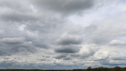 Fototapeta premium storm clouds over the field