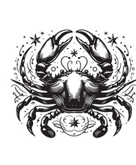 crab vector art,graphics crabs icons set,vintage illustration crab clipart,vector crabs flat style artwork design