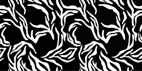 Seamless abstract zebra pattern. Vector Illustration.