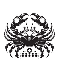 crab vector art,graphics crabs icons set,vintage illustration crab clipart,vector crabs flat style artwork design