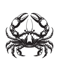 crab vector art,graphics crabs icons set,vintage illustration crab clipart,vector crabs flat style artwork design