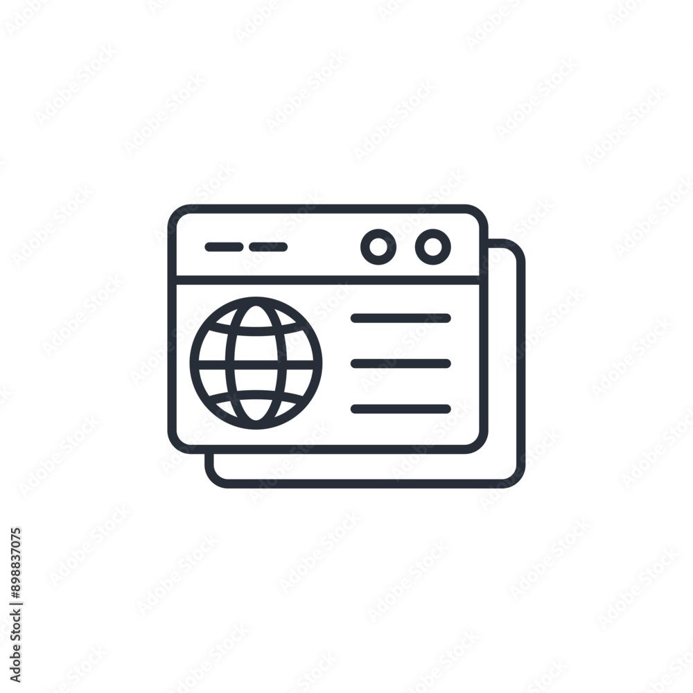 Poster website icon. vector.editable stroke.linear style sign for use web design,logo.symbol illustration.