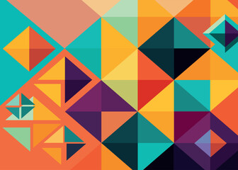 Background drawn with geometric shapes