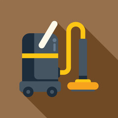 Illustration of a vacuum cleaner standing, professional cleaning equipment for housekeeping services