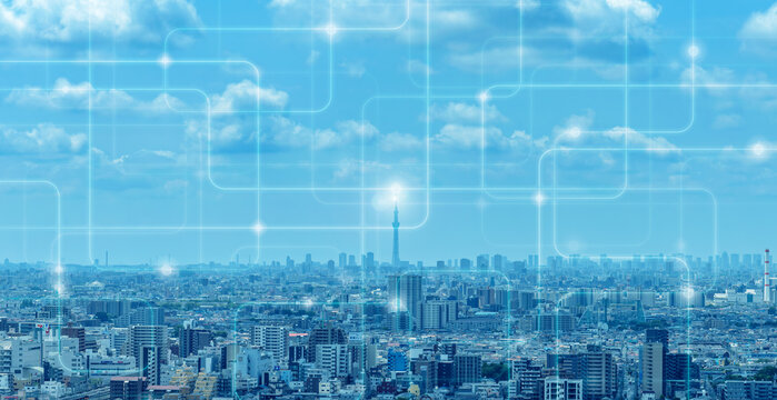 都市とネットワークイメージ、電波、電脳