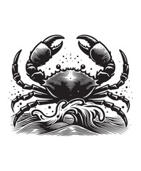 crab vector art,graphics crabs icons set,vintage illustration crab clipart,vector crabs flat style artwork design © Graphic_Design