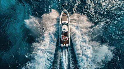 Aerial top view of a motor