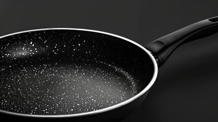 Cooking and frying pan in black and silver Teflon coating