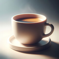 cup of coffee on black