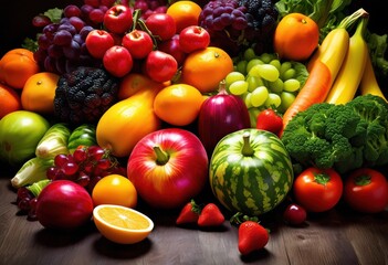 vibrant display seasonal produce arranged stunning rainbow pattern showcasing fresh fruits vegetables, lgbtq, lgbt, pride, colorful, love, equality